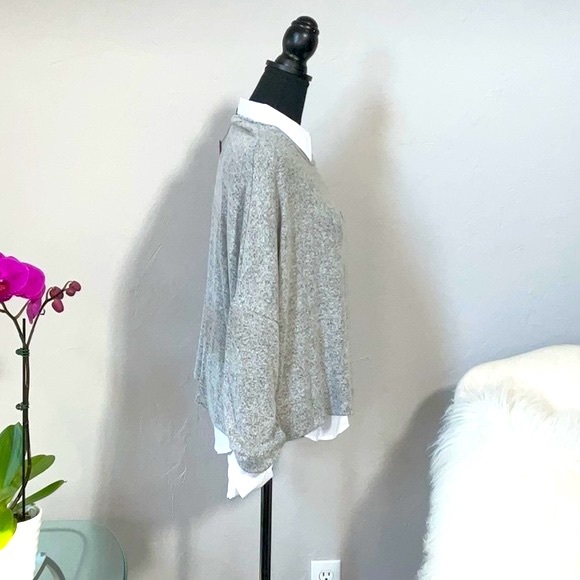 Lulus Long Sleeve Gray Sweater Top - Picture 3 of 10